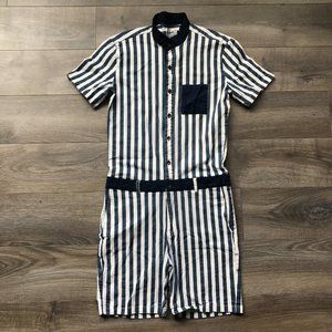 RomperJack 'The Hampton' Blue White Striped Romper
